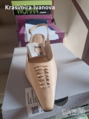 нови обувки естествена кожа,отворена пета, снимка 5 - Дамски ежедневни обувки - 54184281