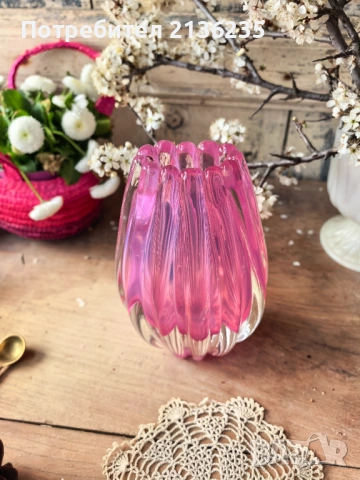 Ваза мурано, снимка 7 - Антикварни и старинни предмети - 54095564