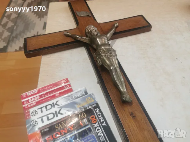 ГОЛЯМ КРЪСТ С ХРИСТОС 60СМ 0908261623L4, снимка 10 - Антикварни и старинни предмети - 55604905