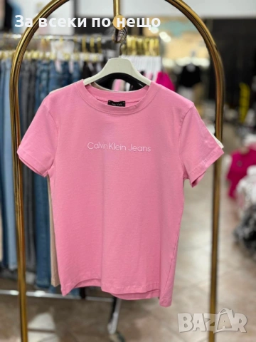 Calvin Klein Дамска Тениска👚Дамска Блуза С Къс Код I_247, снимка 6 - Тениски - 54571135