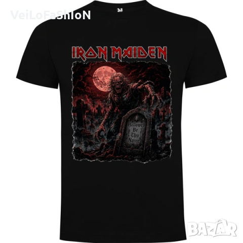 Нова мъжка тениска на музикалната банда IRON MAIDEN, два цвята, снимка 3 - Тениски - 54615268