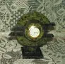 Настолен часовник от естествен камък Серпентинит, снимка 2