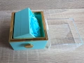 Луксозна подаръчна кутия със синя роза и въртящо се чекмедже, снимка 5