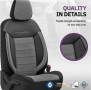 Луксозна тапицерия OTOM текстил с еко кожа COMFORT LINE Design – Сиво-Черна със сив шев, снимка 5
