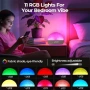 Нов Светлинен будилник изгрев 11 RGB цвята бял шум таймер нощна лампа стая, снимка 3