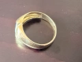 Златен пръстен с камък - 3,95 гр. 2 см. диаметър, снимка 2