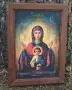 Ръчно изработена икона Света Богородица "Знамение" (35 х 25 см), снимка 1