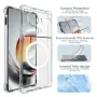 IMAK за ZTE nubia Z80 Ultra 5G Магнитен Airbag Удароустойчив TPU Калъф със Скрийн Протектор – Прозра, снимка 5