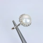 Сребърен пръстен с голяма 11 мм натурална Перла със сертификат , снимка 1