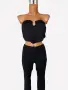 Bershka дамски къс топ дънково яке и клин Energetics DRYPLUS, снимка 5
