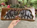 Пано за стена от тиково дърво , снимка 1