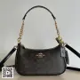 Coach Teri Shoulder Bag Signature Canvas – Walnut / Black, снимка 1
