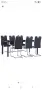 чисто нови от Германия Трапезен Комплект XL Изкуствена кожа, Черен, 180 х 90 х 75 см, 7 бр, снимка 6