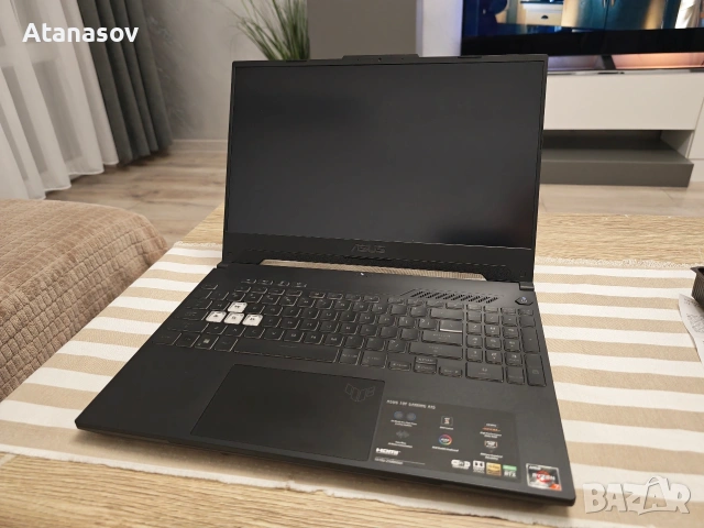 Геймърски лаптоп Asus TUF Ryzen 7 6800,16gb ddr5, RTX 3060 6gb ddr6, 1tb nvme, 2k 165hz дисплей, снимка 9 - Лаптопи за игри - 54704571