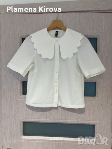 Риза H&M с декоративна яка | Размер S, снимка 2 - Ризи - 54348409