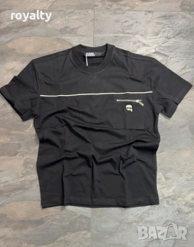 Karl Lagerfeld Нова Черна Мъжка Тениска 