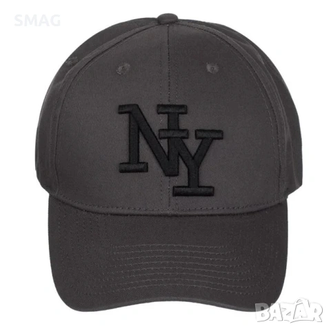 Мъжка памучна шапка Jockey сива с 3D бродерия NY_1224050, снимка 2 - Шапки - 54923210