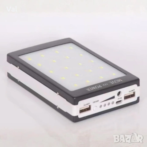 Соларна външна батерия, Power Bank 80000 mAch, външна батерия за GSM + 20 LED, снимка 5 - Външни батерии - 54785662