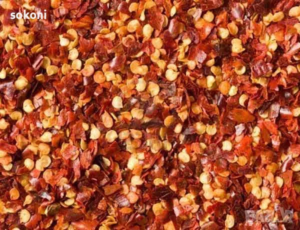 Chilli Crushed / Едро смлени люти чушлета 100гр, снимка 2 - Други - 55406445