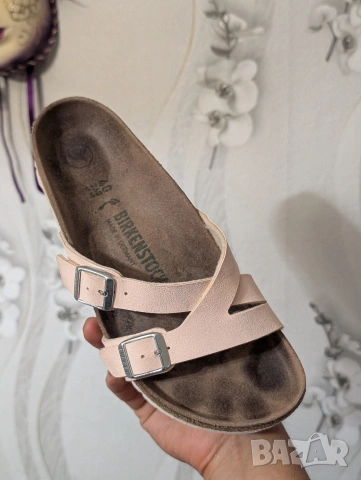 чехли Birkenstock Yao Vegan Birkibuc в светло розово номер 40 , снимка 13 - Чехли - 54512650