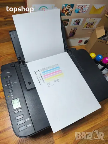 Практически нов Canon PIXMA TS3355 (Wi-Fi) – САМО на 137 страници! Пълни догоре мстилници! Опция за
