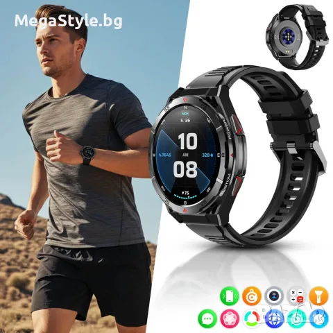 Водоустойчив  Bluetooth GPS смарт часовник ,мъжки IP69