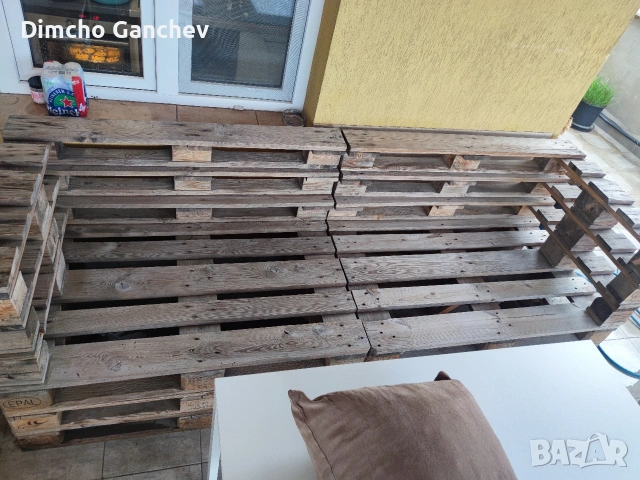ПОДАРЯВАМ сет за сядане градински диван от палети , снимка 4 - Градински мебели, декорация  - 54952430