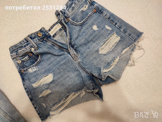  Къси дънкови панталони Zara Stradivarius Pull& bear 36 размер , снимка 2 - Къси панталони и бермуди - 55589935