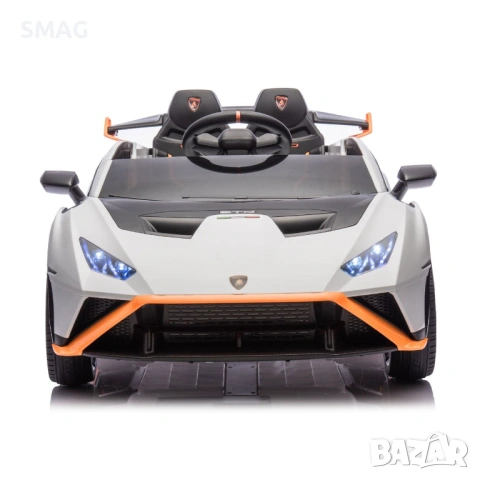 Акумулаторен автомобил Lamborghini бял 12V с дистанционно_1248400