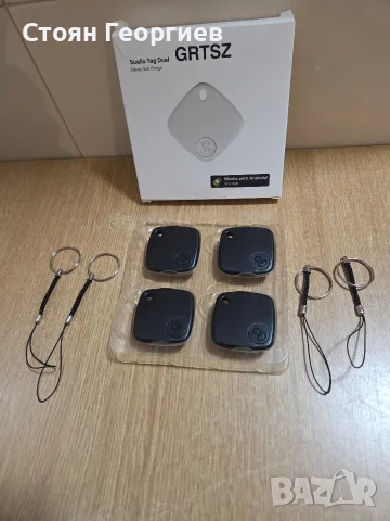 GRTSZ Sualio Tag Dual е комплект от 4 броя черни Bluetooth тракери за проследяване на вещи., снимка 2 - Друга електроника - 55450257