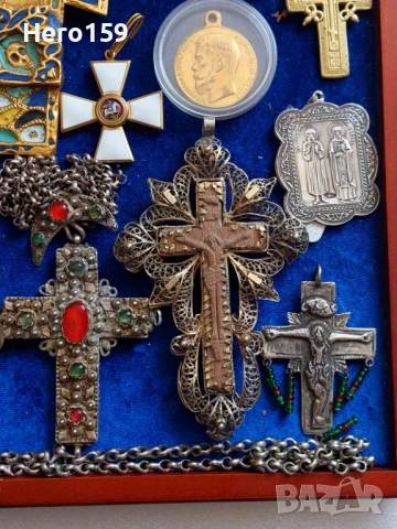Православни сребърни и бронзови кръстове,сребро 84, емайл, филигран цена от 100 до 1000 евро, снимка 5 - Антикварни и старинни предмети - 54493045