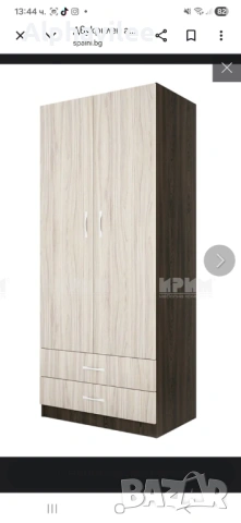 Двукрилен гардероб , снимка 2 - Гардероби - 54629591