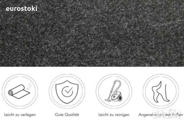 Външен мокет Field Anthracite, 133 x 400 см, килим за външна употреба за тераса, балкон, двор, снимка 2 - Килими - 54487906