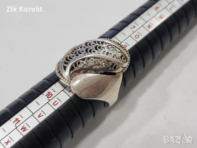 Дамски сребърен пръстен, снимка 9 - Пръстени - 54427739