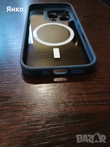 полупрозрачен кейс с MagSafe магнит и цветна рамка (съвместим с iPhone 15 Pro), снимка 5 - Калъфи, кейсове - 55606319
