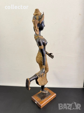 Голяма бронзова фигура на  Тепаном / „храмова танцьорка“ №8101, снимка 7 - Антикварни и старинни предмети - 54194110