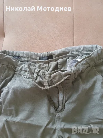 Оригинални ленени панталони Guess 32 номер забележка на 3 снимка , снимка 2 - Къси панталони - 55416440