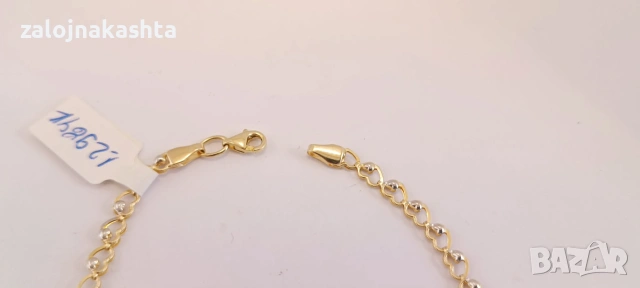 Нова-Златна гривна-2,20гр/14кр, снимка 3 - Гривни - 55144544
