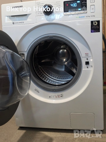 Пералня със сушилня Samsung WD80J6410AW В перфектно състояние, снимка 6 - Перални - 55235232