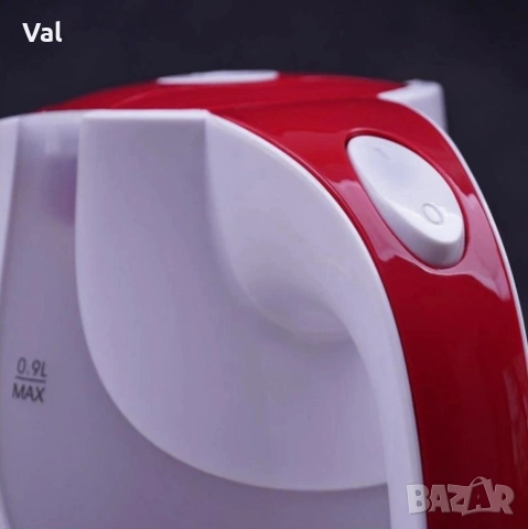 Електрическа кана Voltz Premium, 1300W, 0.9л., бяло/черно, бяло/червено, 2 ГОДИНИ ГАРАНЦИЯ, снимка 6 - Кани - 54922757