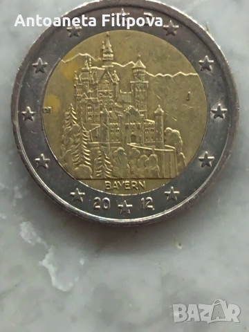 2 евро Германия Bayern 2012, снимка 3 - Нумизматика и бонистика - 54374415