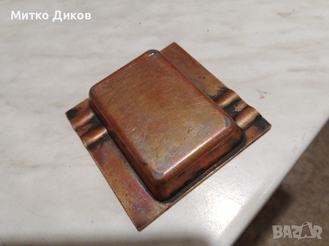 Винтидж меден пепелник Талин 10 х 10 см, снимка 3 - Колекции - 55191928
