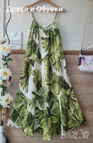   Лятна рокля муселинова памучна материя H&M , снимка 8 - Рокли - 54530441
