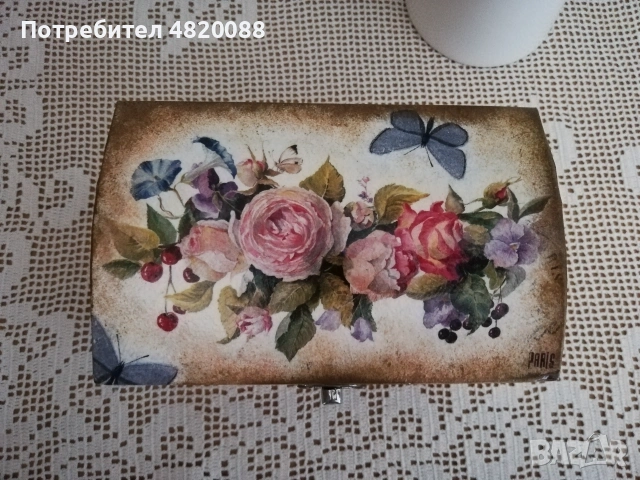 Четка за коса и кутия за съхранение РЪЧНА декорация ПАКЕТНА цена