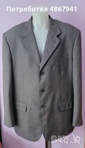 Giorgio Armani Grey Super 140s Wool Blazer