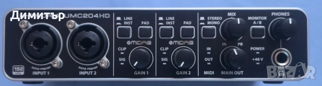 Студийна звукова карта Behringer U-Phoria UMC202HD