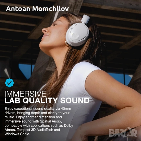 Безжични слушалки JLab JBuds Lux ANC Cloud White, снимка 4 - Bluetooth слушалки - 55091988