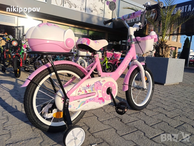 X Детски велосипед 16" 1602 розов, снимка 5 - Велосипеди - 54395396