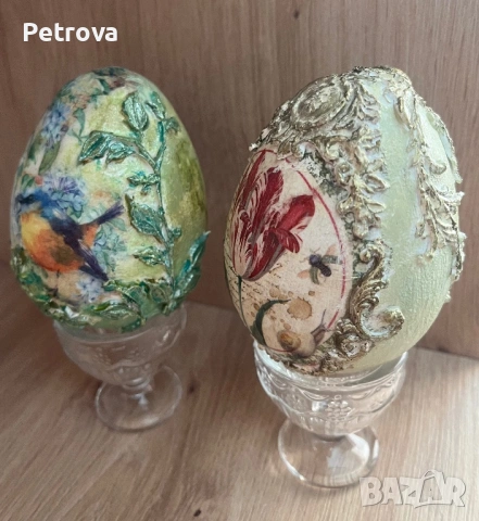 Декорация за Великден, яйца с декупаж