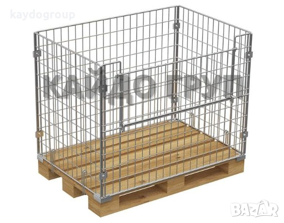 Телен контейнер сгъваем за европалет без дъно Ф6 80x120xН85